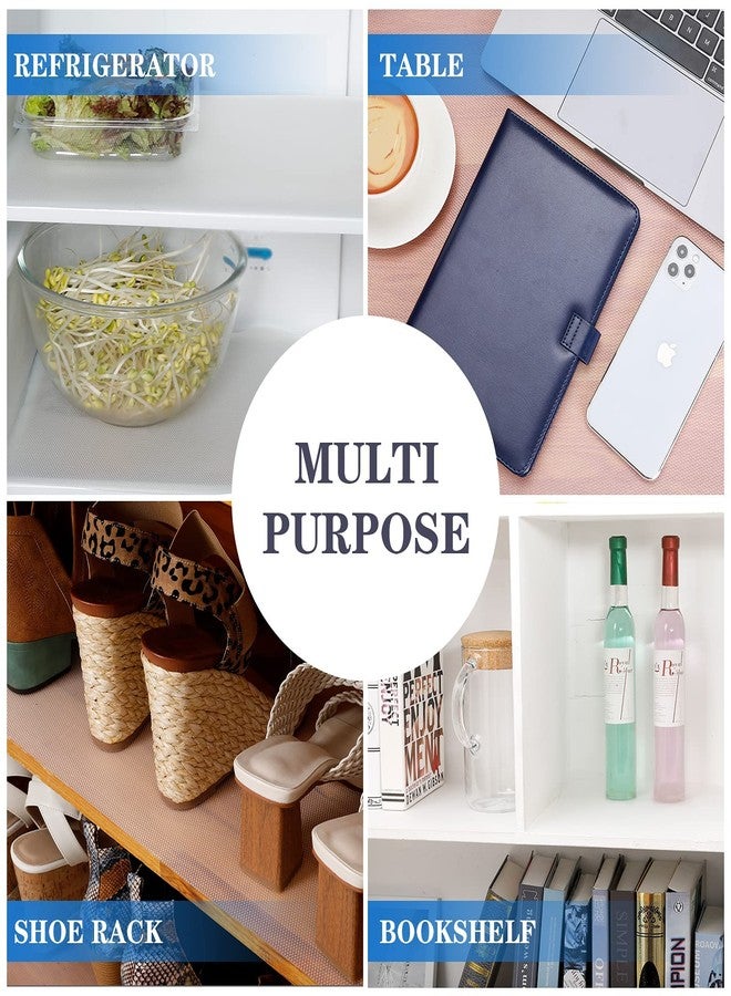 إيلاستبرو حصيرة/غطاء مانع للانزلاق من مادة EVA شفافة قابلة للغسل وآمنة للاستخدام مع الطعام من ElastPro (30 سم × 5 م) للثلاجة، وبطانة الرفوف، والطاولة، وحصيرة أدراج المطبخ (نسيج ماسي، شفاف) - Image 4